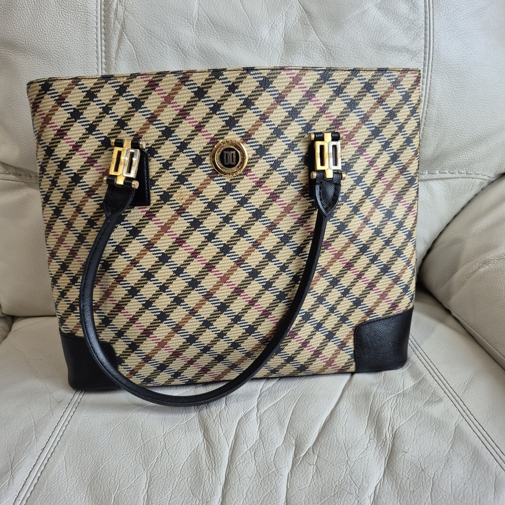 Elegant Black and Tan Tote Bag